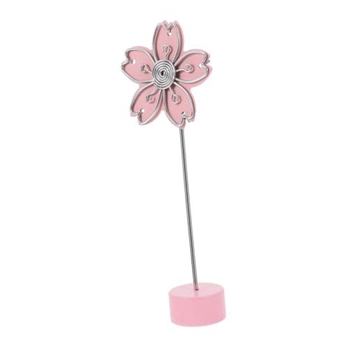 STOBOK Blumen-notizhalter Tischkartenständer Büroklammerhalter Für Den Schreibtisch Tischkartenhalter Tischnummernhalter Steht Papierhalter Für Den Schreibtisch Bildhalter Metall Rosa von STOBOK