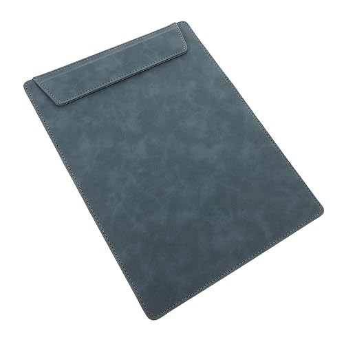 STOBOK Büroklammer Datei Ordner Zwischenablagen faltbares Klemmbrett Bau-Zwischenablage Clip write board schreibunterlage schule Zwischenablage zeichnen Konferenz-Schreibtafel Leder Blue von STOBOK