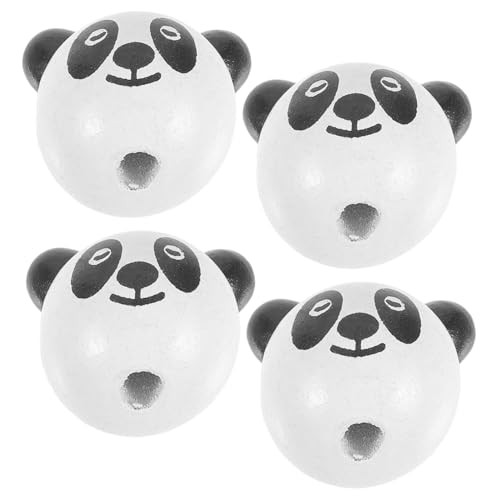 STOBOK Panda-perlen Für Schmuck 10 Stück Holzperlen Mit Tiermotiv Kreatives Perlenzubehör Für Kinderarmbänder von STOBOK