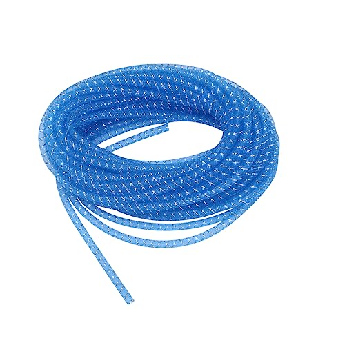 STOBOK Craft Mesh Tube Blaues Weihnachtsgirlande Blaue Lametta-Girlande Garn Netzschnur Mesh-schläuche Für Handwerk 8mm Maschenrohre Elastisches Band Gittergewebe Armband Schnur von STOBOK