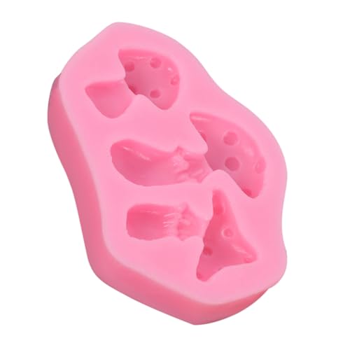 STOBOK DIY-Backform schokoladenform chocolate mold Geschenkidee Kuchen-Dekoration pinker Wachs schmilzt Cupcake-Liner kuchenform Pilzförmige Form Kuchendekorationsform Kieselgel Rosa von STOBOK