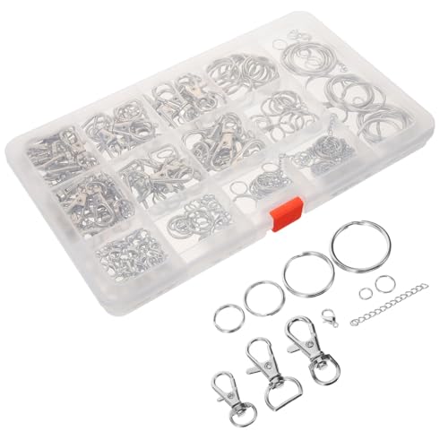 STOBOK DIY Schmuckzubehör Set 1 Box Mit Lobster Clasp Karabiner Verschlüssen Und Offenen Sprungringen Für Die Schmuckherstellung Ideal Für Armbänder Halsketten Und Kreative Projekte von STOBOK