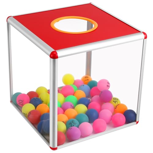 STOBOK Desktop Donation Ballot Box Square Raffle Ball Game Box Clear Suggestion Organizer Box Multifunctional Storage Ticket Box for Business Annual Meeting Fundraising Supplies, 30CM von STOBOK