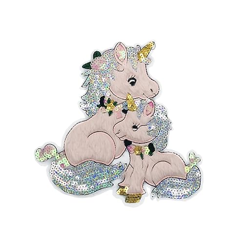 STOBOK Einhorn üsch Aufnäher DIY Kleidung Patches Für Jacken Gestickte Stoffaufnäher Große Nähpatches Zur Dekoration von STOBOK