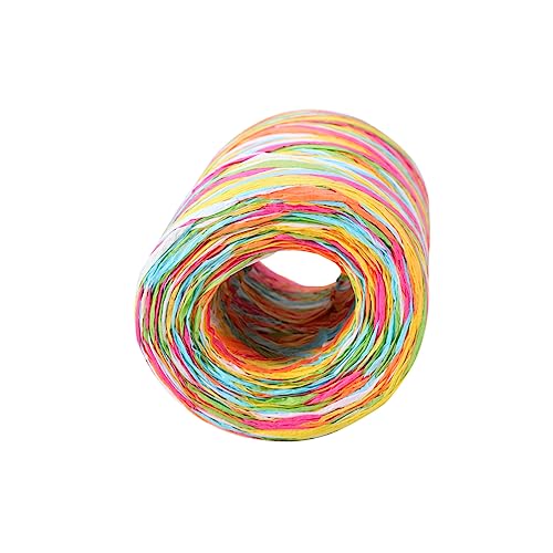 STOBOK Farbig Gewebeband Packpapier Aus Braunem Papier Kraftpapier Weihnachtspapier Geschenkverpackungsseil Häkelgeschenke Geschenkbänder Für Geschenke Tisch-pool-spiel Tag-seil Bunt Bast von STOBOK