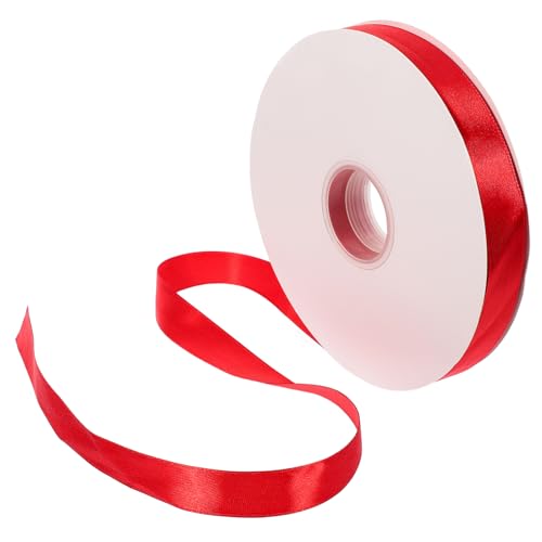 STOBOK Geschenkverpackungsband geschenkband dekoration Dekorieren Schleifenband farbiges Stoffband breites Band Gitterband Ripsband Satinband aus Stoff Satinband Rose Polyester rot von STOBOK