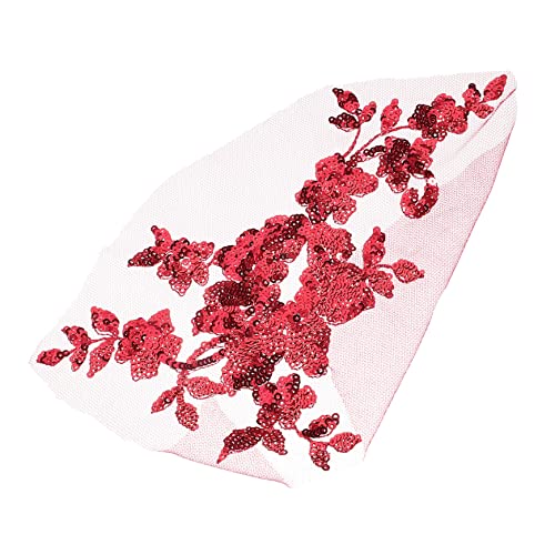 STOBOK Gestickter Spitzenaufnäher dekorative Blumen Spitze Blumenflecken Applikationen Flicken für Kleidung Blumenbeet pailletten sequin Kleidung Dekoration Blumen aufbügeln Polyester von STOBOK