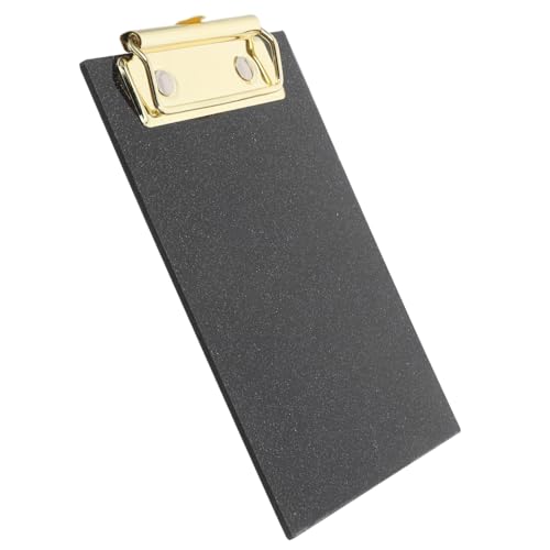 STOBOK Glitzer-Schreibblockhalter Acryl Klemmbrett Büro Klemmbrett Schulbedarf Klemmbrett Minimalistisches Klemmbrett Restaurant-Zwischenablage Krankenschwester Klemmbretter Metall Black von STOBOK