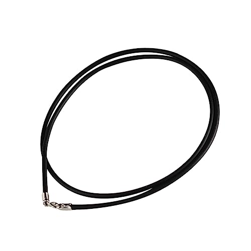 STOBOK Halskette Schnur Armbänder Seilhalskette Männer Seilkette Bausatz lederhalskette Schmuck basteln Seil zum Aufhängen von DIY-Schmuck Halsanhängerschnüre Rostfreier Stahl Black von STOBOK