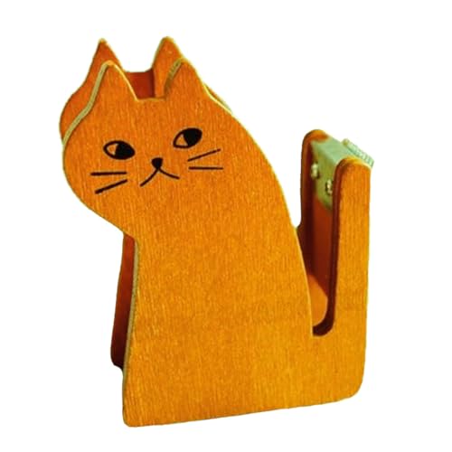 STOBOK Halter Für Katzenband Lustiger Klebebandspender Thematisiert Kätzchen Kratzer Washi-tape-cutter Wärmebandspender Auto- Anti-kratz-klebeband Für Katzen Brown Holz von STOBOK