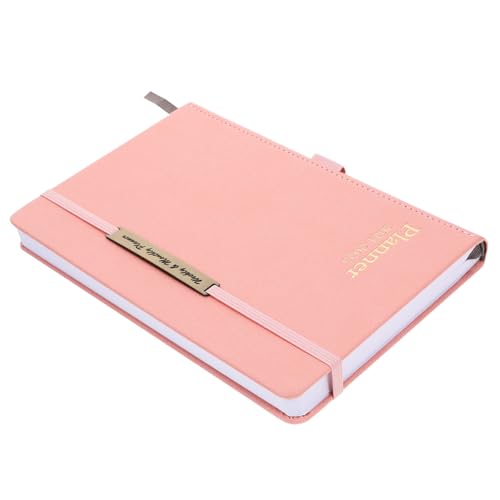 STOBOK Hardcover-Taschennotizbuch Fünf-Sterne-Notizbuch Notizblock Schreibtisch Raster-Notizbuch meeting notizbuch meeting notebook Reise-Notizbuch Arbeiter Notizbuch Kunstleder Rosa von STOBOK