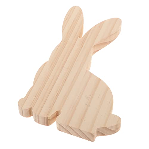 STOBOK Hasenschmuck Aus Holz Tiere Meerschweinchen Osterausschnitte Osterhasen Basteln Leerer Hasenausschnitt Kaninchen Hasendekoration Auf Dem Tisch Hasenfiguren Haustier Heu von STOBOK