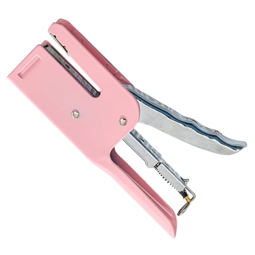 STOBOK Hefter Heftgeräte Für Papier Klammerentferner Lustige Schreibtischaccessoires Spender Tragbar Desktop Schreibtischaccessoires Für Männer Schwere Heftklammern Klopfen Rosa Metall von STOBOK