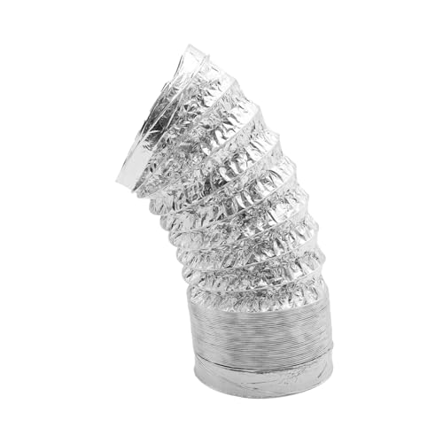 STOBOK Hochtemperaturbeständiges Aluminiumfolie -Luftrohr flexibles Lüftungsrohr Luftkanal isoliert Entlüftungsschlauch Heizungskanal Kanalschlauch Abgasschlauch Silver STOBOK Hochtemperaturbeständiges Aluminiumfolie -Luftrohr flexibles Lüftungsrohr Luftkanal isoliert Entlüftungsschlauch Heizungskanal Kanalschlauch Abgasschlauch Silver von STOBOK