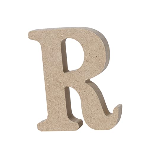 STOBOK Holz Alphabet Buchstaben Plakette R Dekorative Wandgestaltung Für Zuhause Büro Hochzeit Und Partys Ideal Für Taufgeschenke Und Kreative DIY Projekte von STOBOK