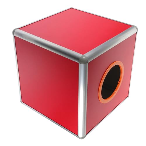 STOBOK Kasten Lotterie-Box Gewinnspielkäfig Tombola-Eimer Tombolaschale Tombolatrommel Tombolaglas gaming boxen game box Tombola-Versorgung Geburtstagsparty liefert Aluminiumlegierung rot von STOBOK