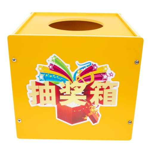 STOBOK Kasten Lotterie-box Spende Liefern Spende Zubehör Tombola-fall Tombola-versorgung Tombola-zubehör Spendenfall Lotteriefall Lotterieinhaber Inhaber Von Lottoscheinen Pvc Golden von STOBOK