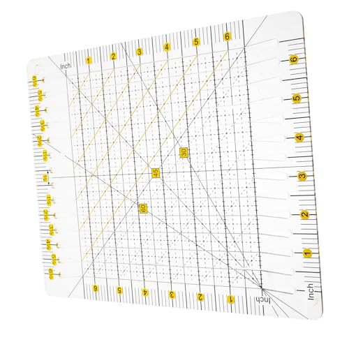 STOBOK Nähwerkzeuge Schneiderwerkzeuge Schneiderlineal Nähvorlage Maßwerkzeug Zeichenwerkzeug klares Lineal zum Nähen Stofflineal zum Schneiden von Stoff Quilt-Vorlagen Nählineal Plastik von STOBOK