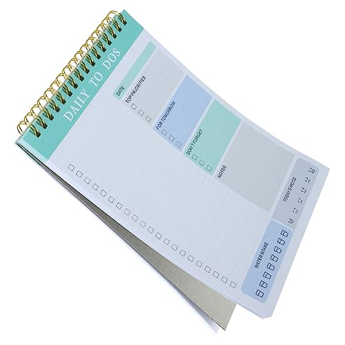 STOBOK Notizblöcke personal organizer schreibutensilien office zubehör notiztafel tiarys Tagesplaner undatiert Cahier de Note Planerpapier Täglicher Planungsnotizblock für Notizen Green von STOBOK