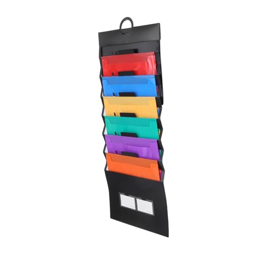 STOBOK Ordner Aktenwand-organizer Dokumentenhalter Für Die Wand Akkordeontaschen Innovative Akkordeontasche Organisator Für Papierakten Post-organizer Zur Wandmontage Black Plastik von STOBOK