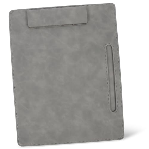 STOBOK Ordnerbrett Tablette Klemmbretter Planke schwarze Zwischenablage Klemmbrett mini write board aktenordner cartape Schreibunterlage Datei-Zwischenablagen Prüfungspapier Basis Pu Grey von STOBOK