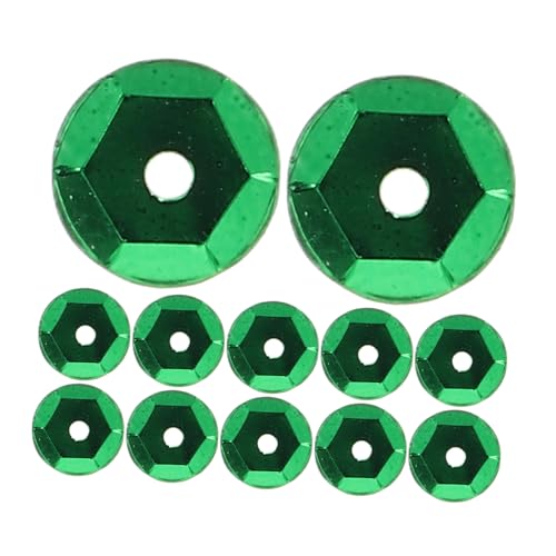 STOBOK Pailletten Kleidung Lose Kleiden Runden Heimwerken Nähen Material Diy-handwerk Schüttgut Kreis Tasche Machen Loch Nähzubehör Patch Schmuck Plastik Green von STOBOK