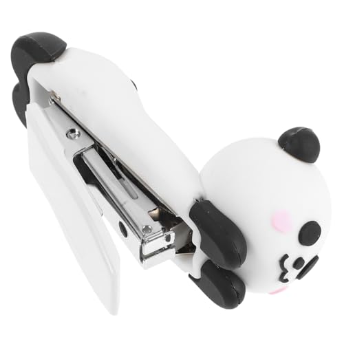 STOBOK Panda-hefter Hefter Klein Hefter Mini Hefter in Tierform Hefter Büro Hefter Für Den Schreibtisch Handgehaltener Zangenhefter Panda Desktop-hefter Mini-heftklammern Weiches Gummi von STOBOK