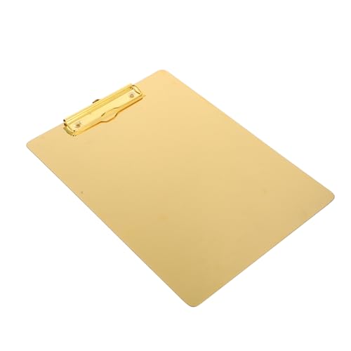 STOBOK Papierhalter Klemmbrett Zwischenablage schreiben Whiteboards für Wände Datei Zwischenablage Tablette write board büroartikel ordner klemmmarkise Schreibtafel A4-Klemmbrett Golden von STOBOK