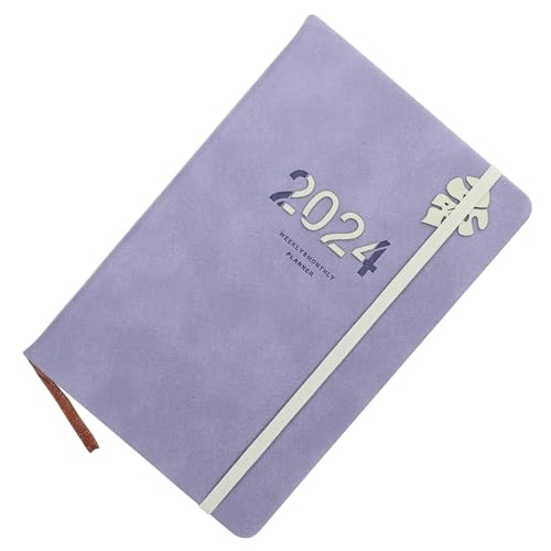 STOBOK Planer Agenda Notizblock Agenda-Journal-Notizbuch Notizbücher Notizbuch 2024 school notebook schreibwaren set memoboard dekoratives Sammelalbum Tagebuch Notizblock Papier Violet von STOBOK