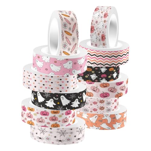 STOBOK Satz Halloween-dekoration Thanksgiving-washi-tape Kürbisbänder Präsentieren Sie Verpackungsbänder Kürbis Washi Tape Geschenkband Herbst-klebeband Halloween-washi-papier Aufkleber von STOBOK