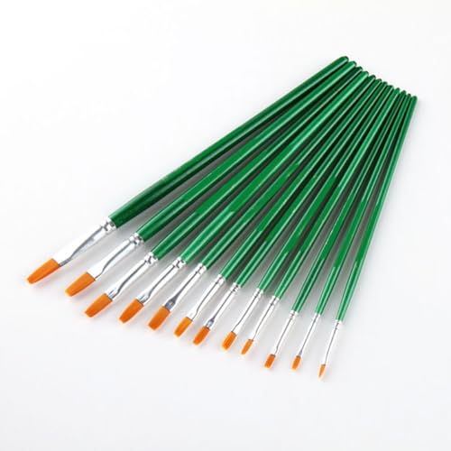 STOBOK Satz Ölpinsel pinselset Schule Pinsel Set Schule künstlerpinsel Set Malerei Pinsel Set Schule Pinsel Set Künstler Pinsel Set Brush Set Nylonhaarbürste Pinsel für Acrylmalerei Green von STOBOK