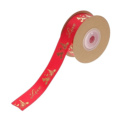 STOBOK Schleife Dekoratives Blumenband Exquisites Geschenkband Valentinstag Geschenkband Hochzeits-diy-band Valentinsband Band Für Valentinstag Herz-wickelband Hochzeitsband Polyester von STOBOK