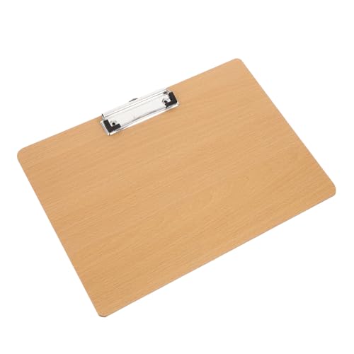 STOBOK Schreibblock-Clip Clipboard-Ordner Zwischenablageordner Zwischenablage klein Büro-Klemmbrett Zeichnung in der Zwischenablage Zwischenablage-Büro Mini-Klemmbrett Malbrett MDF Khaki von STOBOK