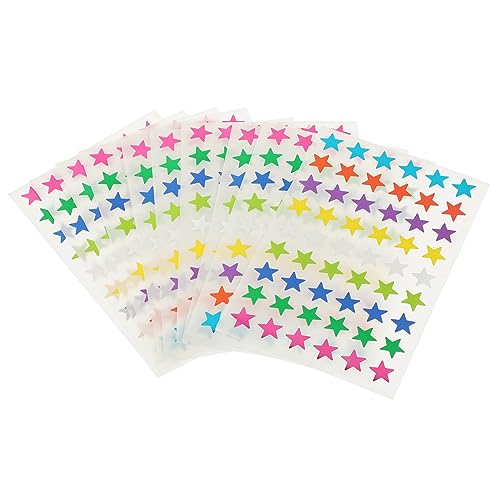 STOBOK Selbstklebende DIY Dekorative Sticker Bunte Aluminiumfolie Star Aufkleber Für Scrapbooking Geschenkdekoration Und Bastelprojekte Große Aufkleber von STOBOK