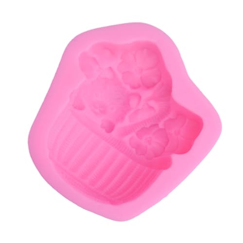 STOBOK Silikonform Blumenkuchenform Cakesicles Schimmel Seifenform Formen Für Schokolade Diy-kuchenform De Para Gelatinas Bonbongummi Gelee Gefüllte Gummibärchen 3d-gummis Rosa Kieselgel von STOBOK