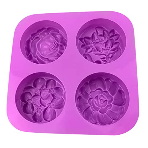 STOBOK Silikonform schokoladenform chocolate mold silikonformen airfryer Puddingform bratentopf Gummiformen rosafarbene Seifenformen Backform Keksformen zum Backen Kieselgel Violett von STOBOK