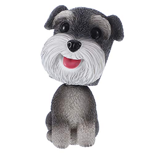 STOBOK Spielzeug Für Kinder Schnauzer Auto Armaturenbrett Kopfschütteln Niedlichen Harz Hund Figuren Statue Kuchen Topper Auto Innendekoration (Schnauzer) Spielset Für Kinder von STOBOK