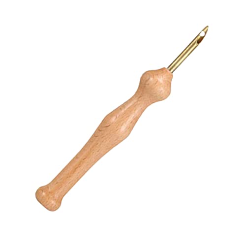 STOBOK Sticknadeln Nähnadeln Garneinfädler Einfädler Nadel Für Wollpullover Punch-needle-handwerk Stickerei-nadelstift Punch-nadel-stift Stickhaken Stickwerkzeuge Hölzern Brown von STOBOK