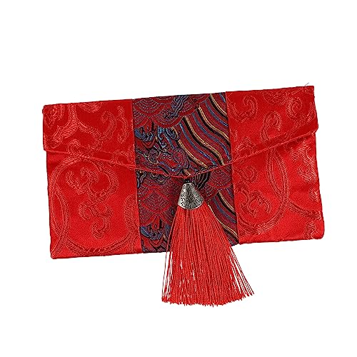 STOBOK Stoff roter Umschlag roter Umschlag zum Geburtstag grüne Papiertüte Geld Tasche - chinese new year chinesisch neujahr Rotes Paket im chinesischen Stil Stoff rotes Paket von STOBOK