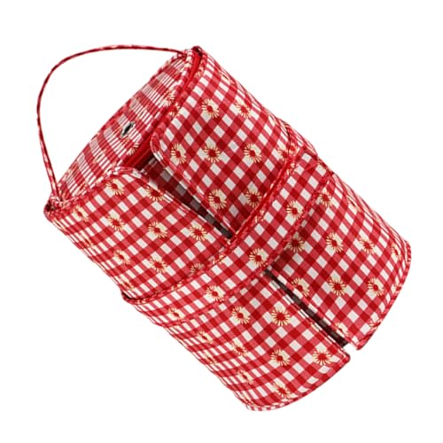 STOBOK Strickset stricknadeln etui stricknadeln tasche woven bag verbandstasche gewebte tasche Nähwerkzeug-Organizer gehäkelte Tasche Häkeltaschen zum Häkeln Nähkoffer Polyester von STOBOK