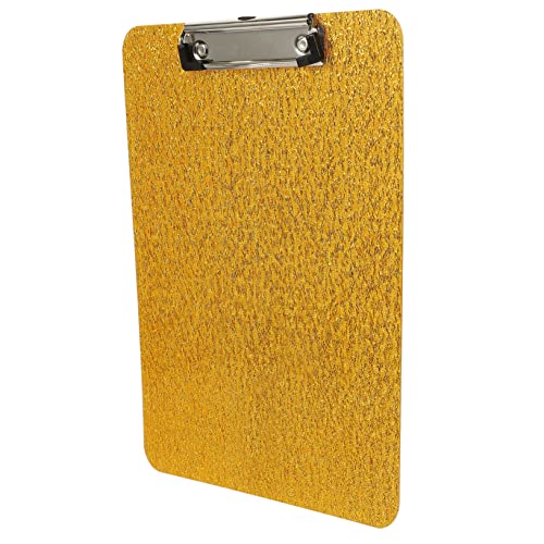 STOBOK Tafel Schreibtisch Korkplatte Zwischenablage Mit Klemmbretthalter Klemmbretter Binderclip Büroklammer Faltbar Das Büro Klemmbrett Mit Speicher Planke Schwarzes Brett Acryl Golden von STOBOK