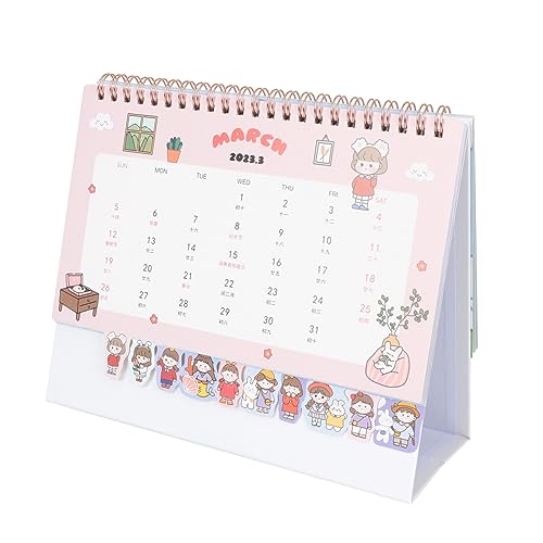 STOBOK Tischkalender 2023 Staffelei Tisch Schreibtischunterlage Groß Wand Mini-kalender 2023 Schreibtisch Baum-tischkalender Escritorio Para Lustiger Kalender Student Papier Colorful von STOBOK