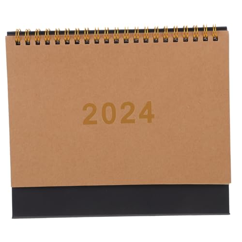 STOBOK Tischkalender 2024 Staffelei Tischkalender Kalender aufstehen Dekoration Schreibwaren Uhren tischkalender basteln schreibtischkalender zarter Mini-Kalender Desktop-Kalender Papier von STOBOK