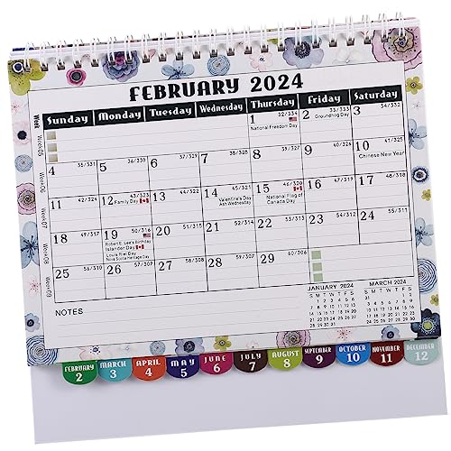 STOBOK Tischkalender 2024 Tagesplanungskalender Notizblock-kalender Mini-tischkalender Tischdekoration Whiteboard-kalender Blockkalender Für Den Schreibtisch Kalender Beachten Büro Papier von STOBOK