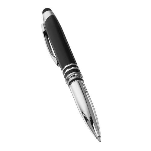 STOBOK Touch-kugelschreiber Led-schreibstift Stift Mit Beleuchteter Spitze Taschenlampenstift Kugelschreiber Mit Beleuchteter Spitze Schreibgerät Kugelschreiber Schreiben Black Metall von STOBOK