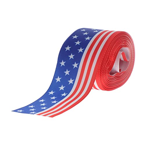 STOBOK Usa Flagge 1 Rolle Band Zum Unabhängigkeitstag Kuchen Verzieren Bänder Für Den Gedenktag Festival Dekorativ Amerikanische Flaggen Diy Uns Fahnen Kleidung Zubehör Polyester von STOBOK