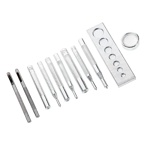 STOBOK Vierseitiges Knopf Werkzeug Druckknöpfe Snap-installationstool Druckknopfverschluss-kit Nietsetzwerkzeuge Druckknopf-kit Basis Für Nietsetzer Druckknopfwerkzeug Eisen Silver von STOBOK