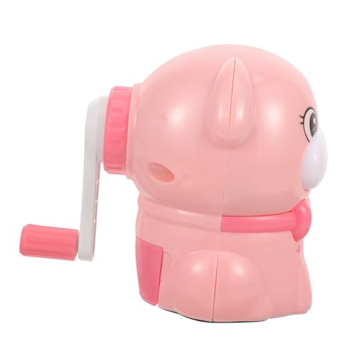 STOBOK Welpen Spitzenmesser Manueller Bleistiftspitzer Mini-bleistiftspitzer Bleistiftspitzer Mit Handkurbel Kinderstifte Druckbleistifte Für Kawaii Tragbar Legierung Rosa von STOBOK