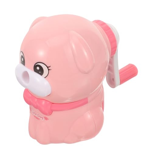 STOBOK Welpen spitzenmesser süße Schulsachen Handbuch Kind Federmäppchen Mini pencil sharpener bleistift spitzmaschine Kompakter Handschärfer tragbarer Handschärfer Legierung Rosa von STOBOK