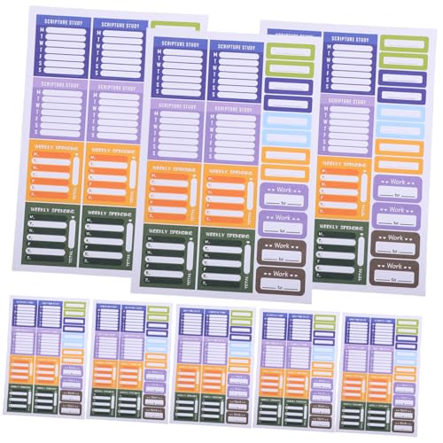 STOBOK Wöchentliche Planer Aufkleber Set Selbstklebende Budget Aufkleber Für Planer Student Planner Sticker Arbeits Und Arzttermin Sticker Für Journale Und Scrapbooking von STOBOK